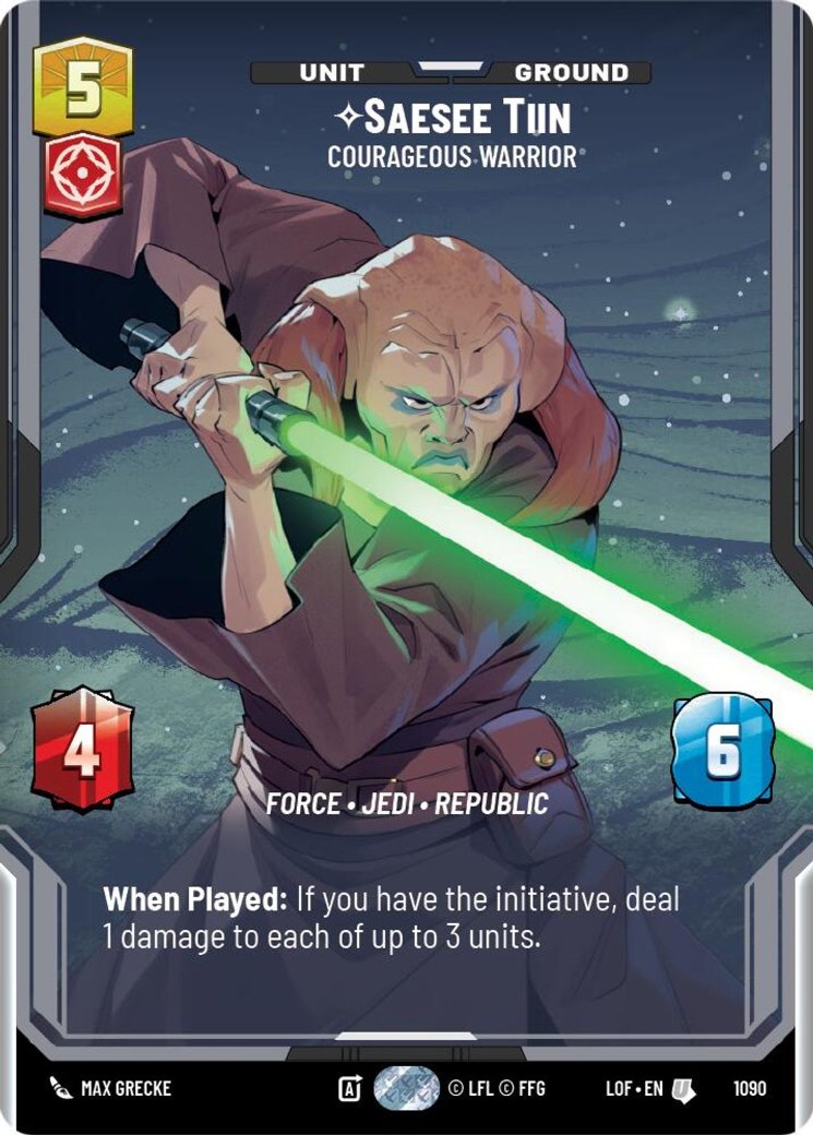 Saesee Tiin - Courageous Warrior, Legends of the Force · 1090