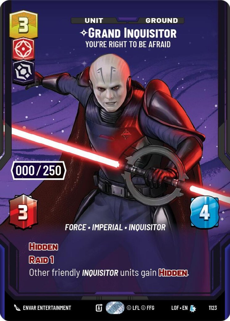 Grand Inquisitor - You're Right to Be Afraid, Legends of the Force · 1123