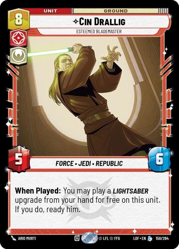 Cin Drallig - Esteemed Blademaster, Legends of the Force · 150/264