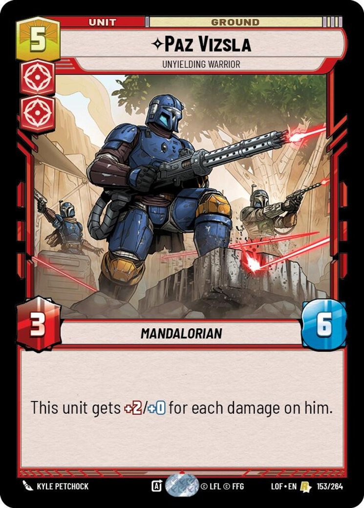 Paz Vizsla - Unyielding Warrior, Legends of the Force · 153/264