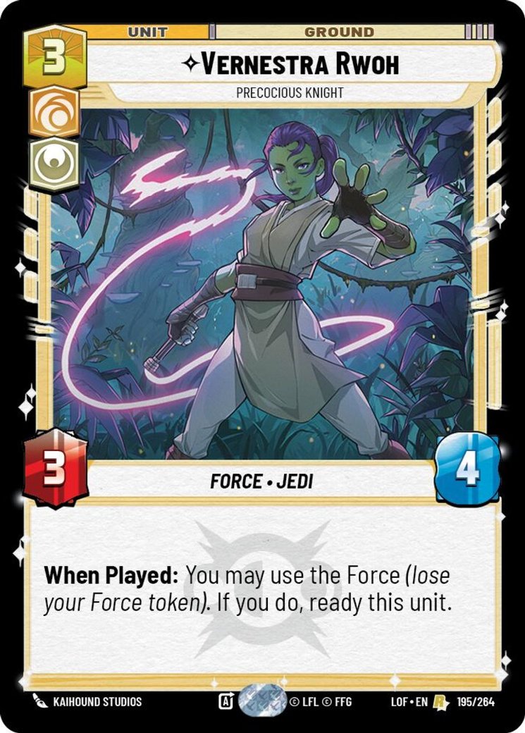Vernestra Rwoh - Precocious Knight, Legends of the Force · 195/264