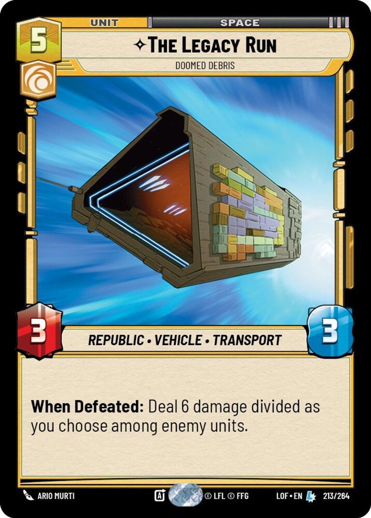 The Legacy Run - Doomed Debris, Legends of the Force · 213/264