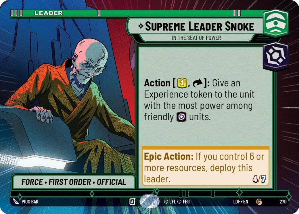 Supreme Leader Snoke - In the Seat of Power, Legends of the Force · 270