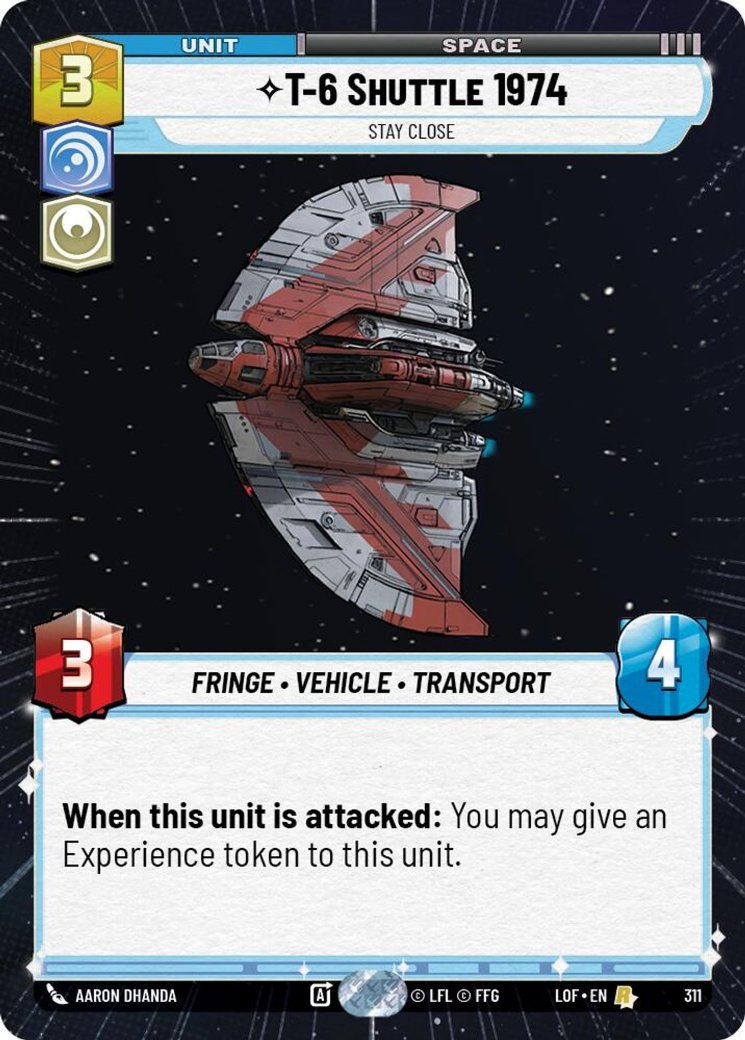 T-6 Shuttle 1974 - Stay Close, Legends of the Force · 311
