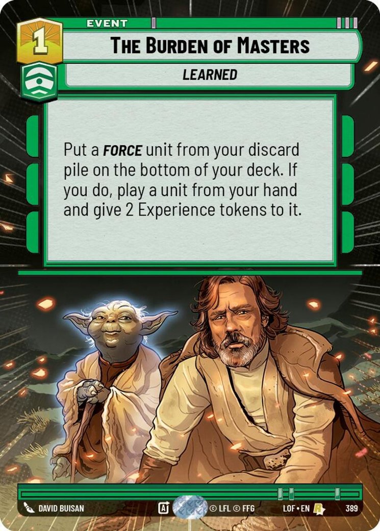 The Burden of Masters, Legends of the Force · 389