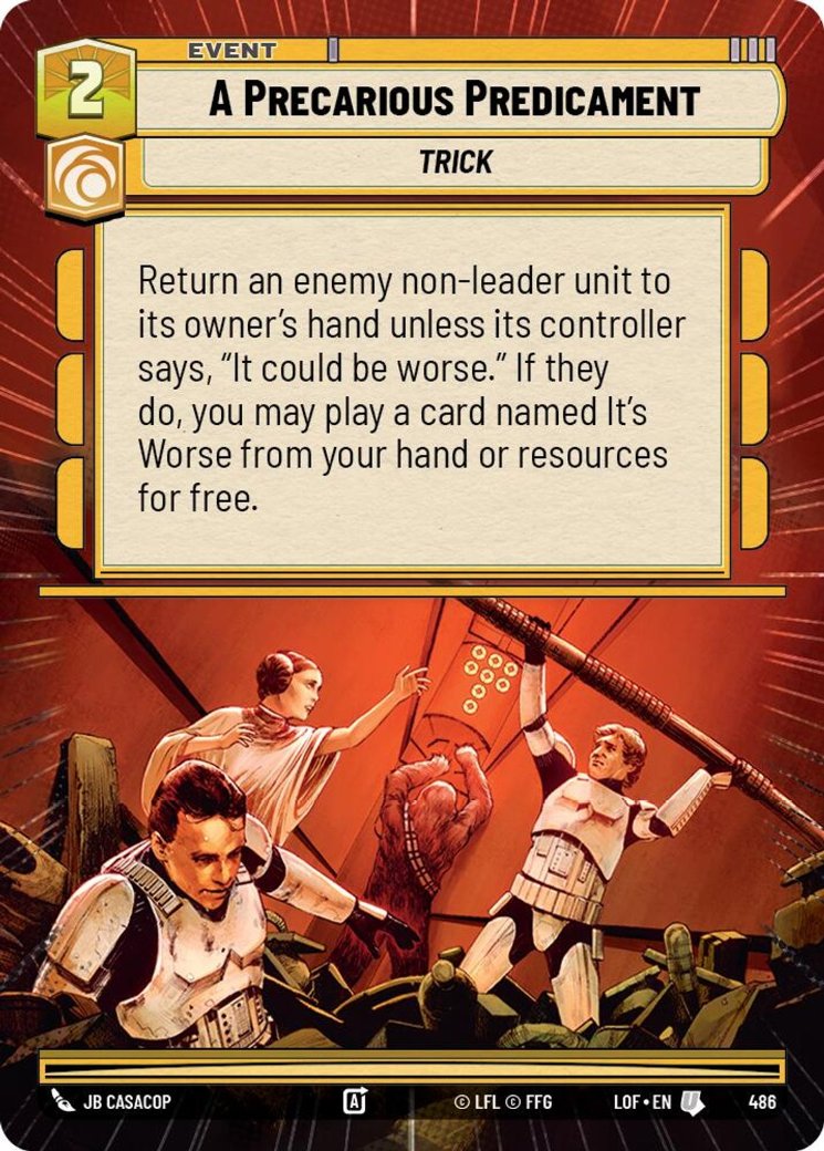 A Precarious Predicament, Legends of the Force · 486