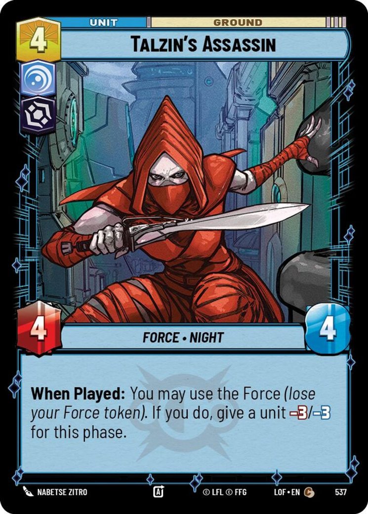 Talzin's Assassin, Legends of the Force · 537