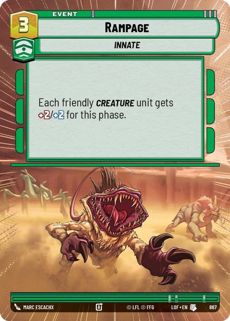 Rampage, Legends of the Force · 867