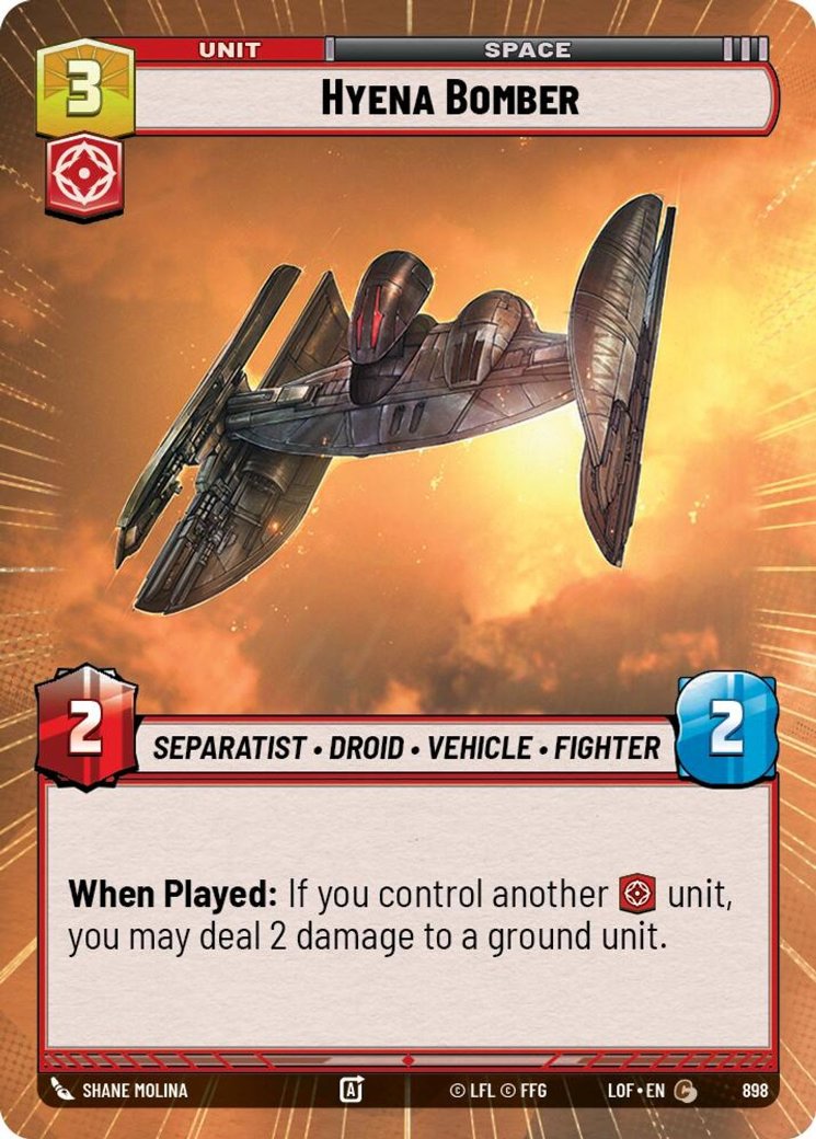 Hyena Bomber, Legends of the Force · 898