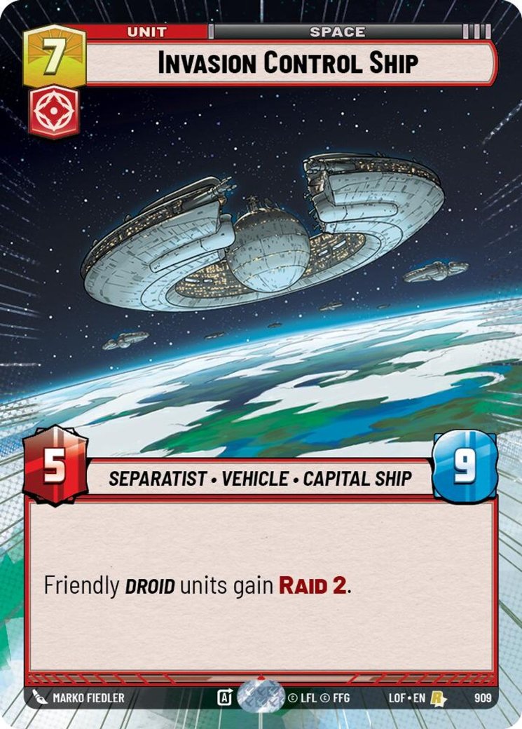 Invasion Control Ship, Legends of the Force · 909