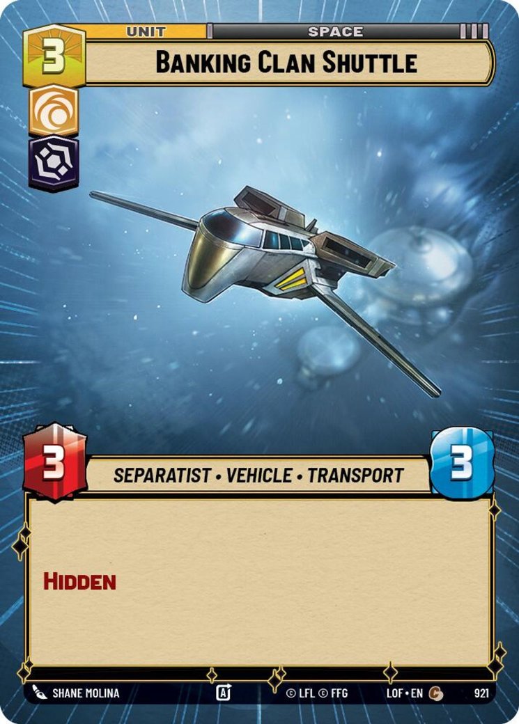 Banking Clan Shuttle, Legends of the Force · 921