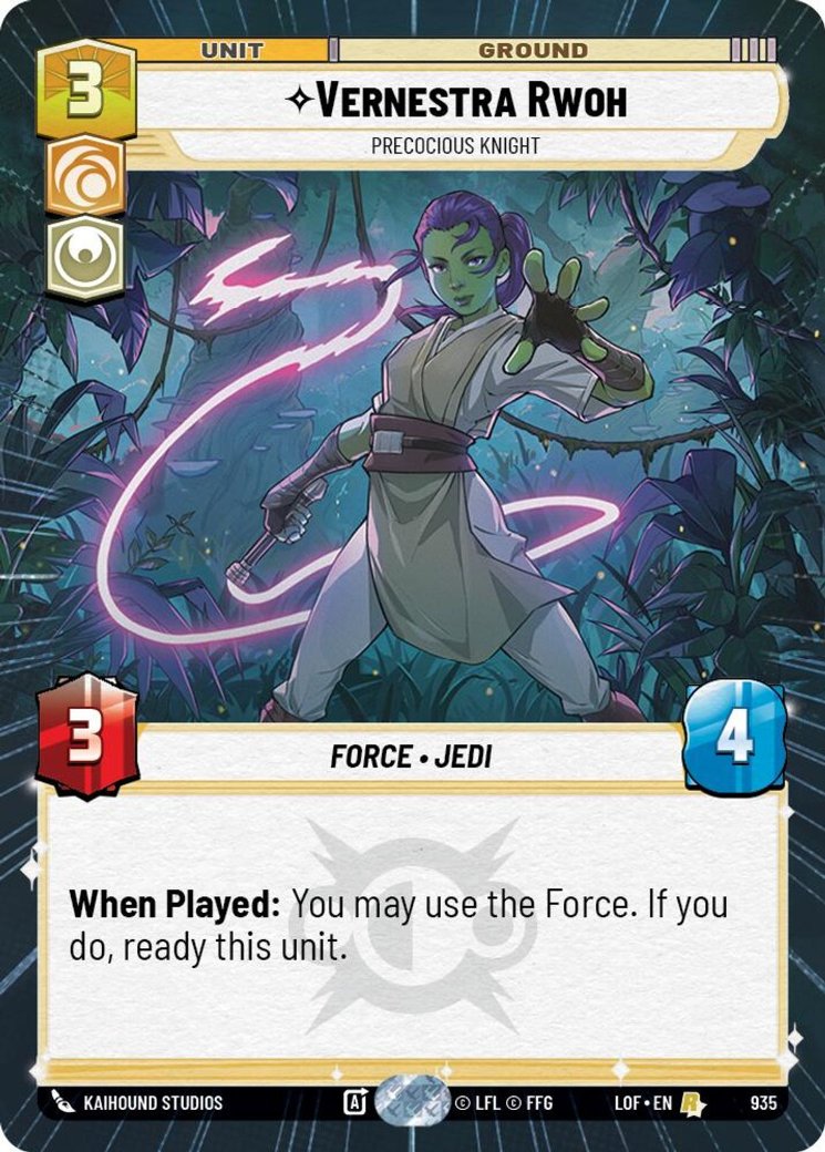 Vernestra Rwoh - Precocious Knight, Legends of the Force · 935