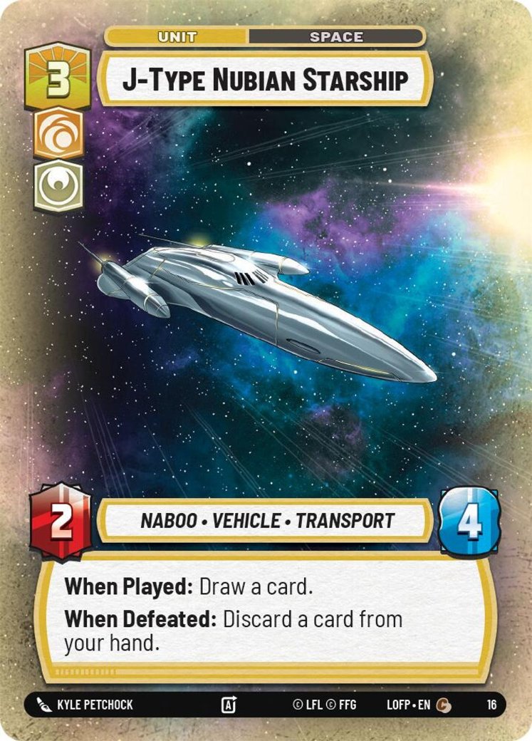 J-Type Nubian Starship, Legends of the Force: Weekly Play Promos · 16