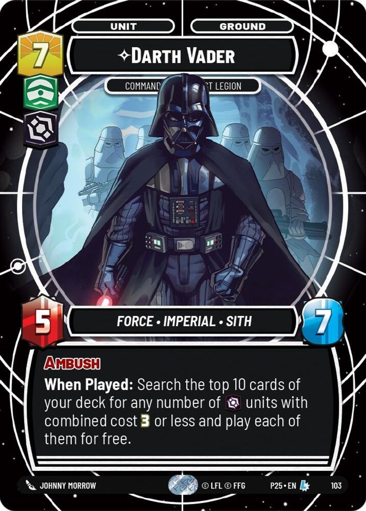 Darth Vader - Commanding the First Legion, Organized Play Promos · 103