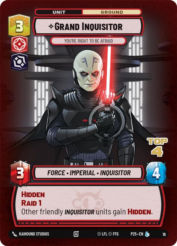 Grand Inquisitor - You're Right to Be Afraid, Organized Play Promos · 16