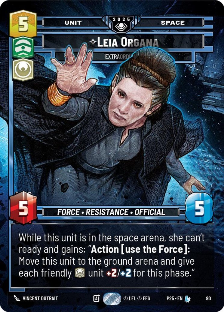 Leia Organa - Extraordinary, Organized Play Promos · 80