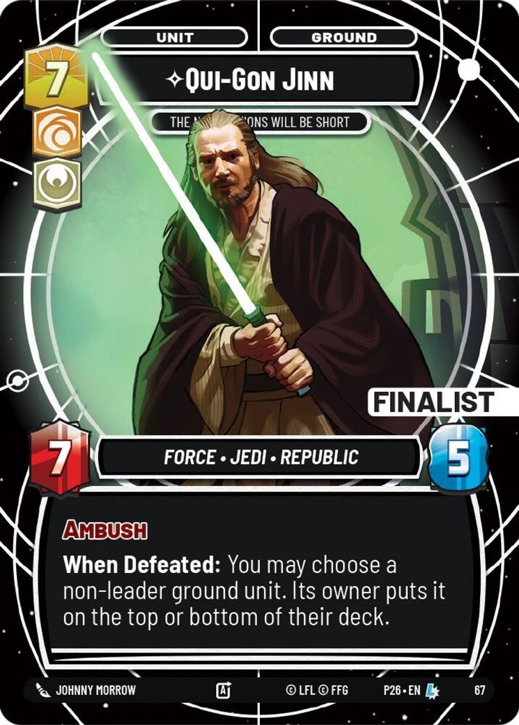 Qui-Gon Jinn - The Negotiations Will Be Short, Sector and Regional Promos: Season 1 · 67