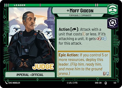 Moff Gideon - Formidable Commander, Judge Promos · 1/2