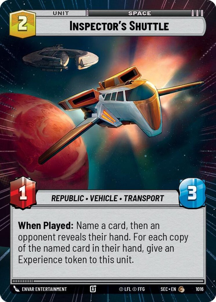 Inspector's Shuttle, Secrets of Power · 1016