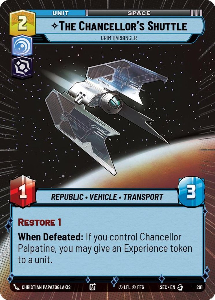 The Chancellor's Shuttle - Grim Harbinger, Secrets of Power · 291