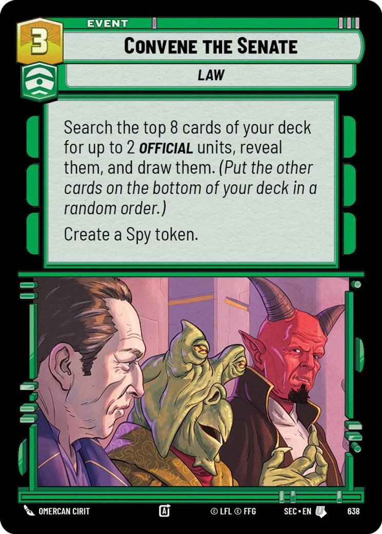 Convene the Senate, Secrets of Power · 638
