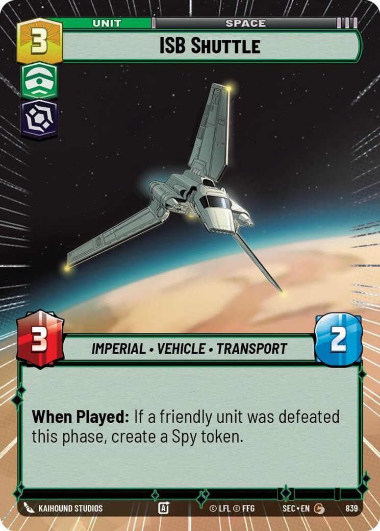 ISB Shuttle, Secrets of Power · 839