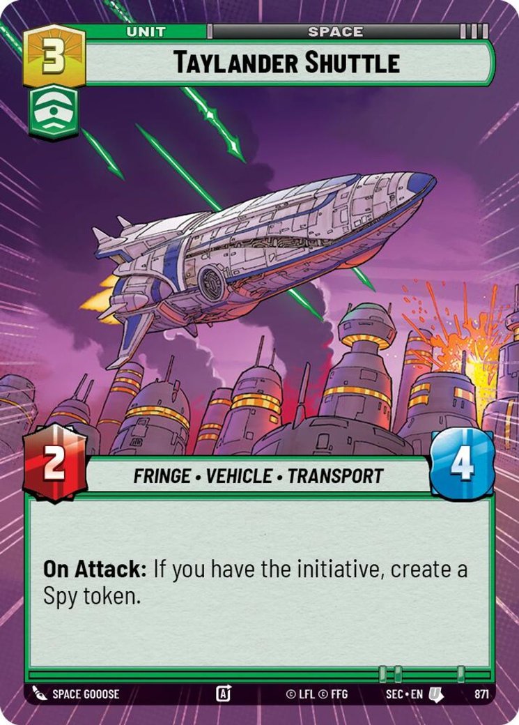 Taylander Shuttle, Secrets of Power · 871