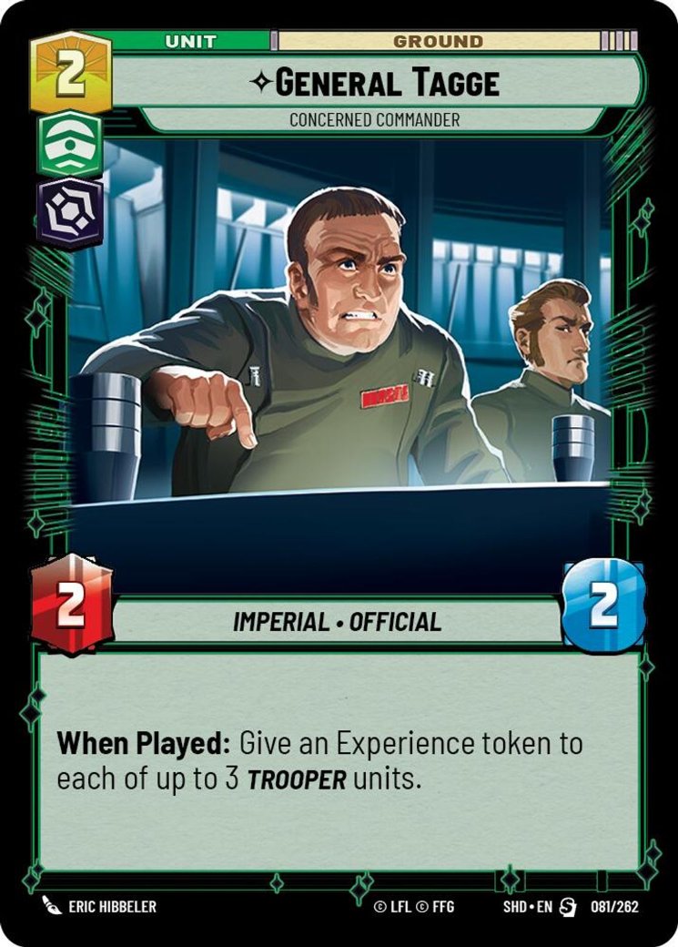 General Tagge - Concerned Commander, Shadows of the Galaxy · 081/262