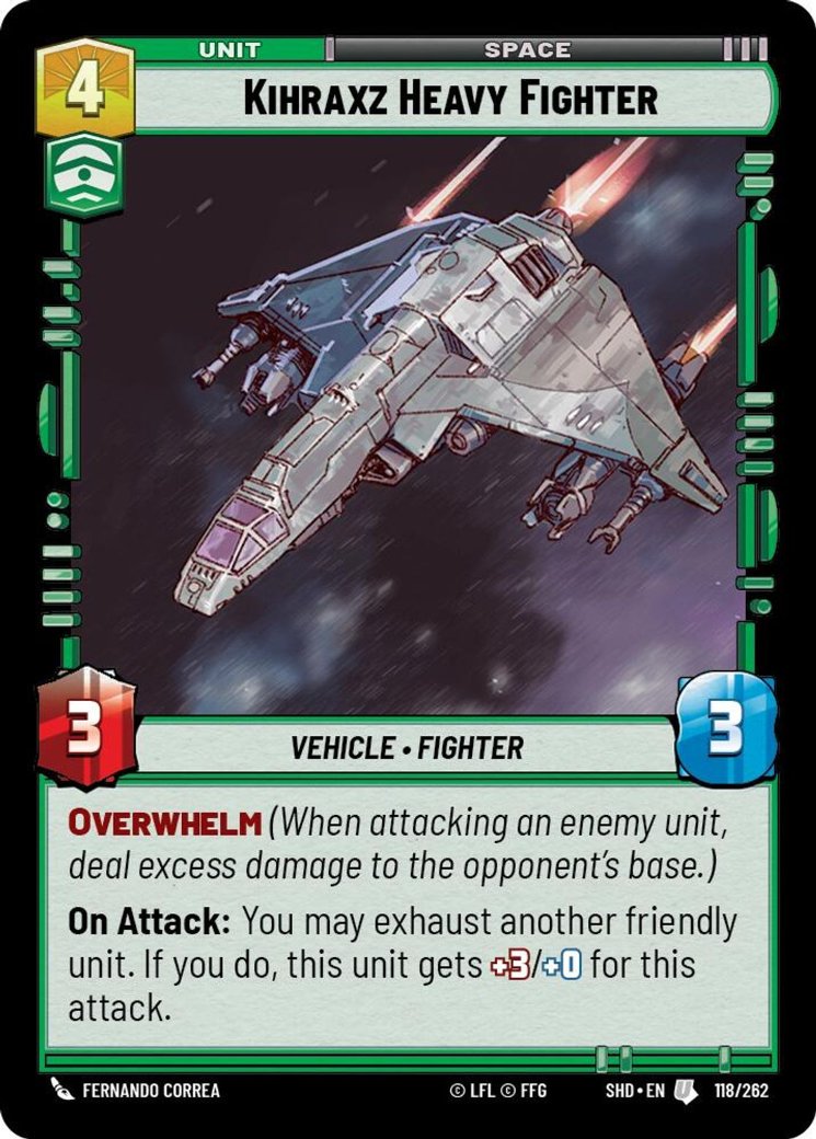 Kihraxz Heavy Fighter, Shadows of the Galaxy · 118/262