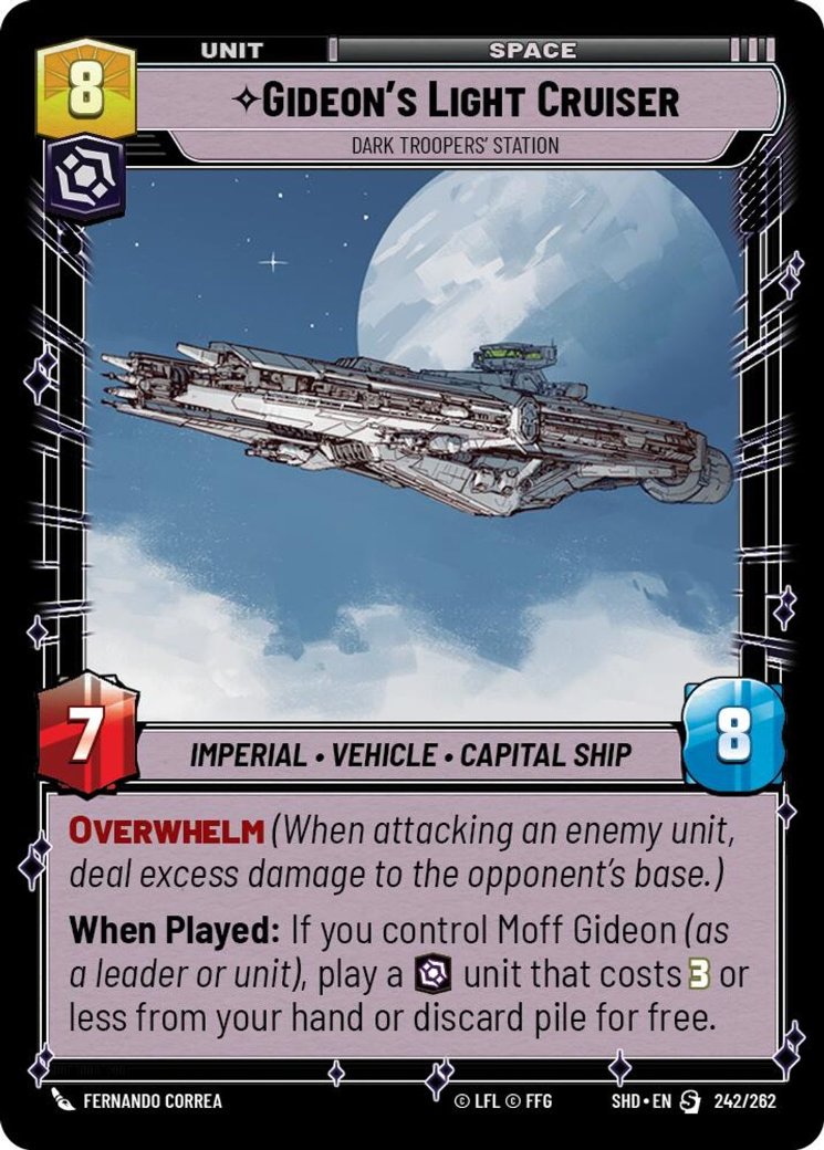 Gideon's Light Cruiser - Dark Troopers' Station, Shadows of the Galaxy · 242/262
