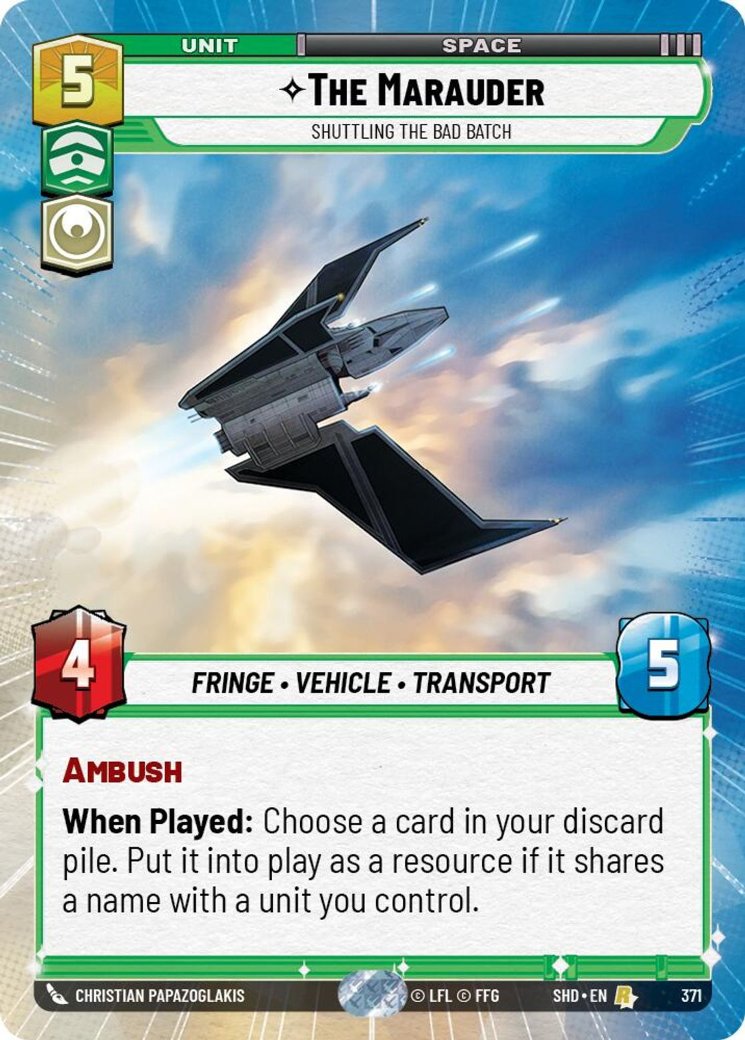 The Marauder - Shuttling the Bad Batch, Shadows of the Galaxy · 371