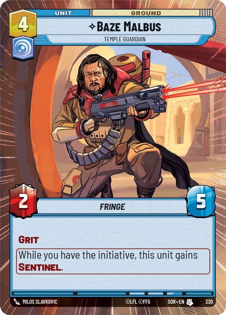 Baze Malbus - Temple Guardian, Spark of Rebellion · 330