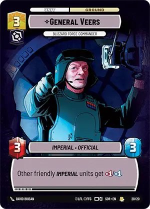General Veers - Blizzard Force Commander, Spark of Rebellion: Weekly Play Promos · 20/20