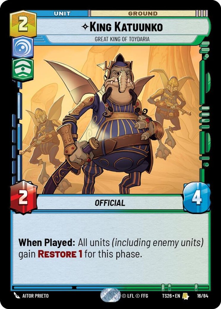 King Katuunko - Great King of Toydaria, Twin Suns · 16/84