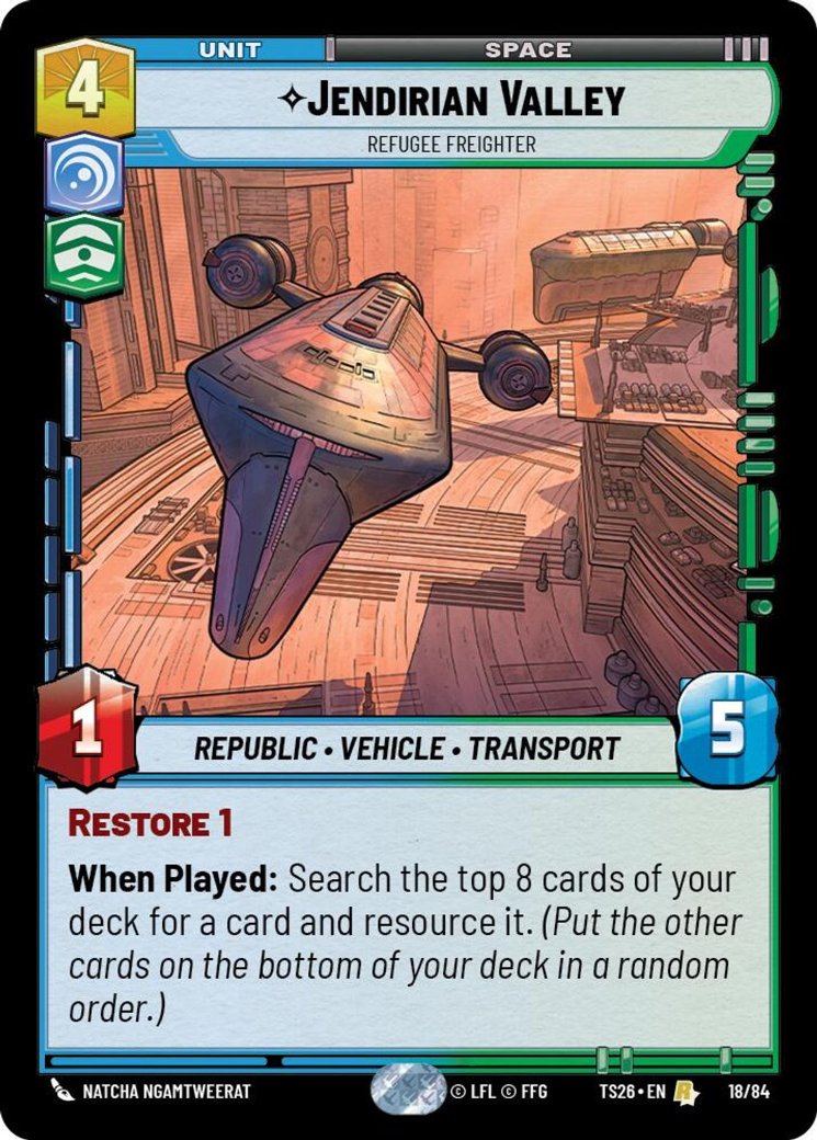 Jendirian Valley - Refugee Freighter, Twin Suns · 18/84