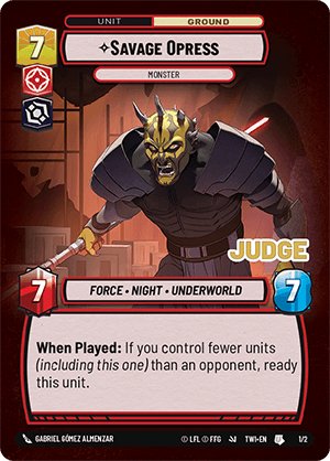 Savage Opress - Monster, Judge Promos · 1/2