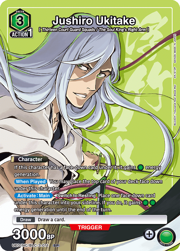 Jushiro Ukitake, UE01NC: New Card Selection: BLEACH: Thousand-Year Blood War · UE01NC/BLC-3-011