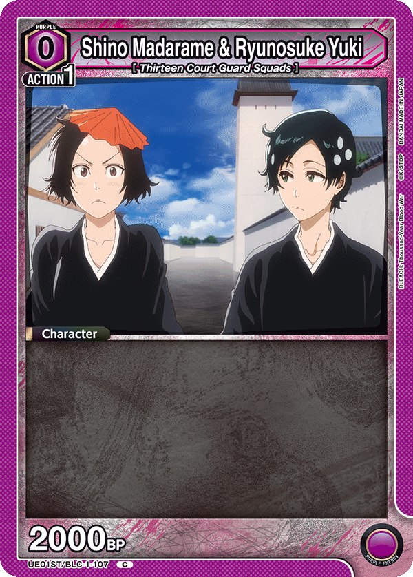 Shino Madarame & Ryunosuke Yuki, UE01ST: BLEACH: Thousand-Year Blood War Starter Deck · UE01ST/BLC-1-107