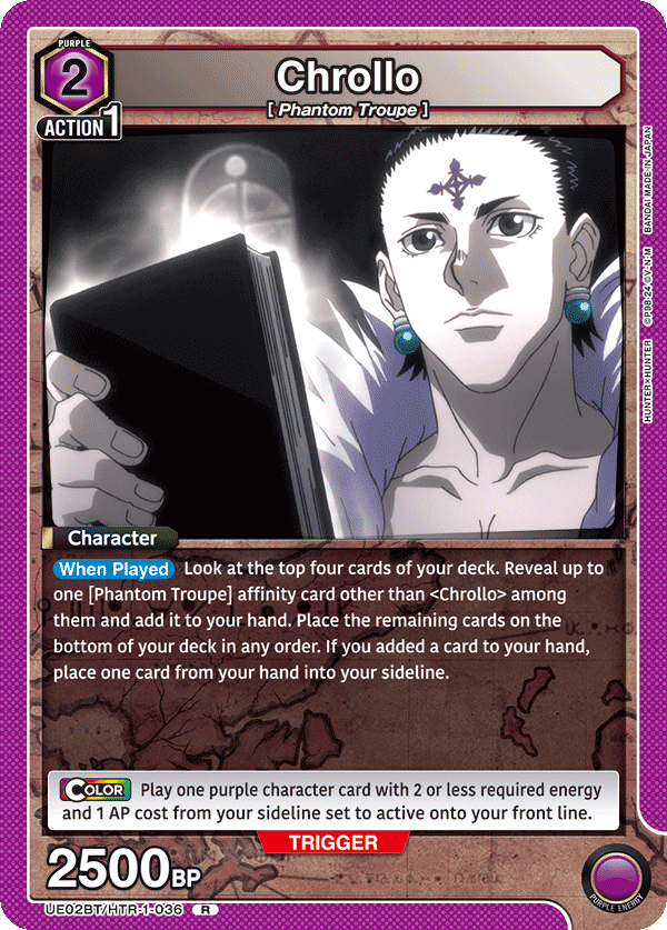 Chrollo, UE02BT: HUNTER X HUNTER · UE02BT/HTR-1-036
