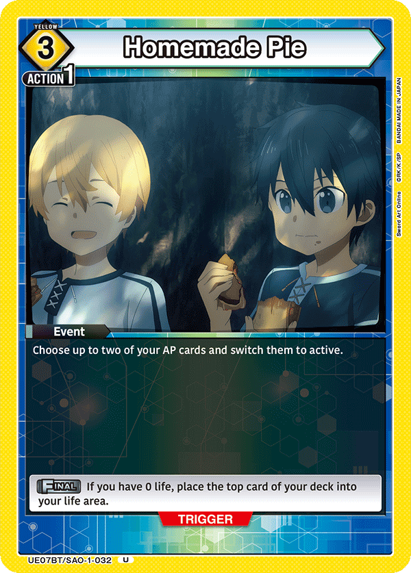 Homemade Pie, UE07BT: Sword Art Online · UE07BT/SAO-1-032