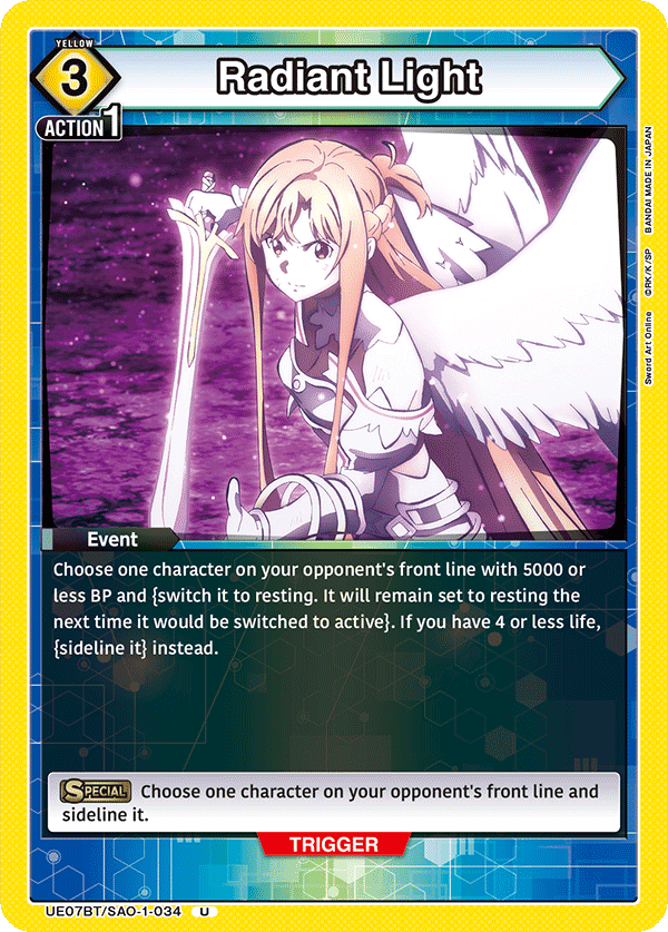 Radiant Light, UE07BT: Sword Art Online · UE07BT/SAO-1-034