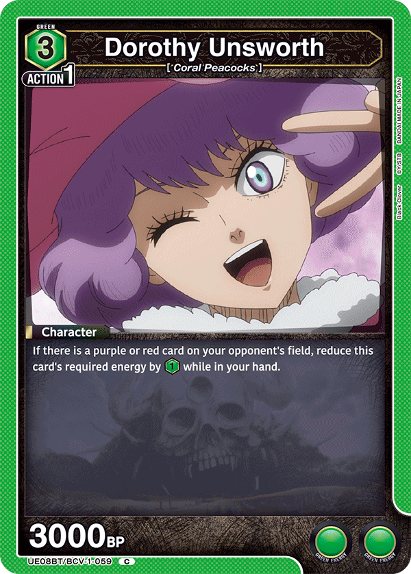 Dorothy Unsworth, UE08BT: Black Clover · UE08BT/BCV-1-059
