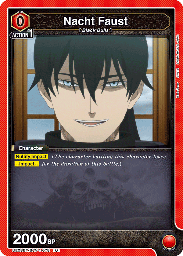 Nacht Faust, UE08BT: Black Clover · UE08BT/BCV-1-078