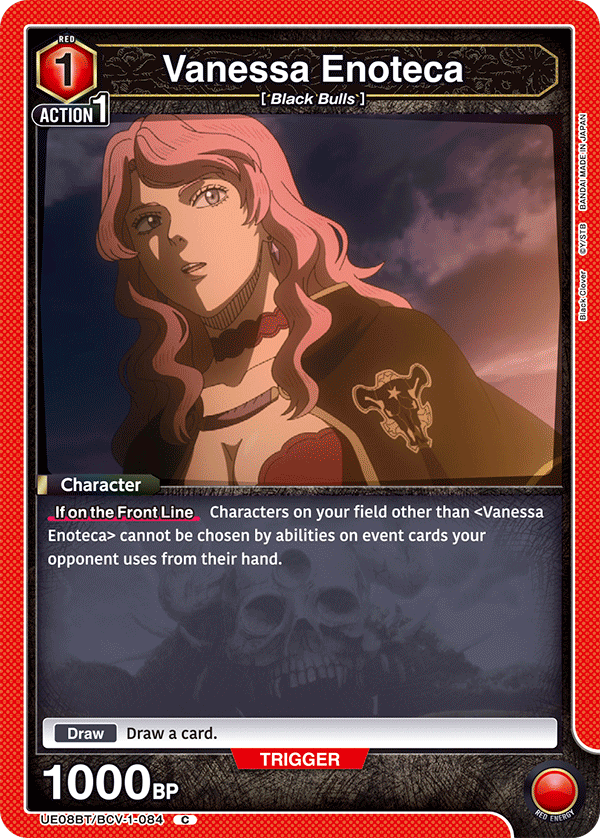 Vanessa Enoteca, UE08BT: Black Clover · UE08BT/BCV-1-084