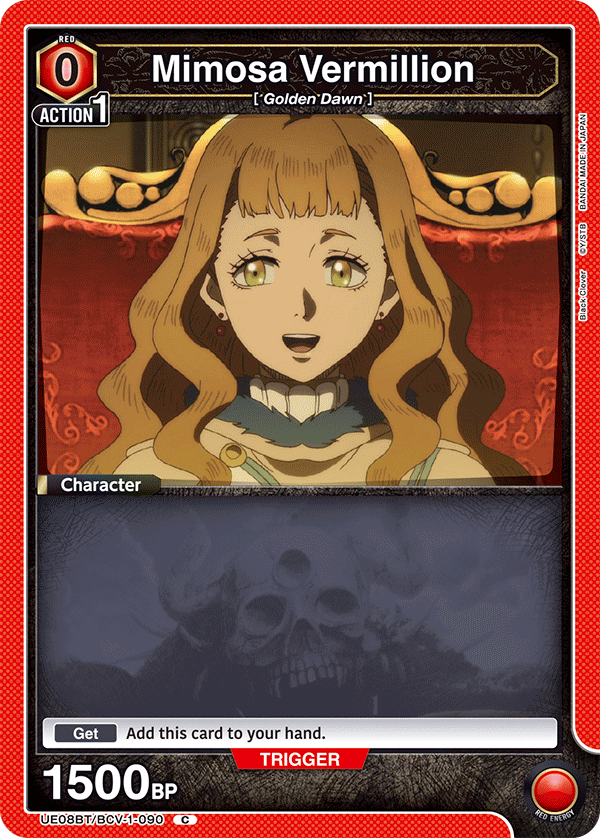 Mimosa Vermillion, UE08BT: Black Clover · UE08BT/BCV-1-090