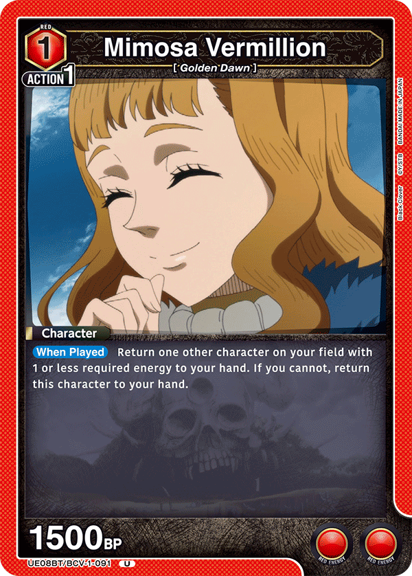 Mimosa Vermillion, UE08BT: Black Clover · UE08BT/BCV-1-091