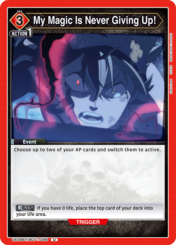 My Magic Is Never Giving Up!, UE08BT: Black Clover · UE08BT/BCV-1-096