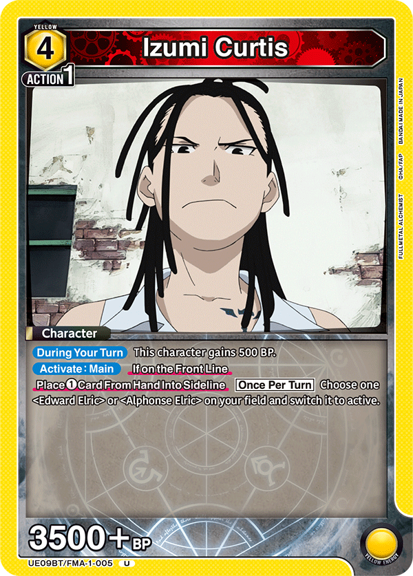 Izumi Curtis, UE09BT: FULLMETAL ALCHEMIST · UE09BT/FMA-1-005