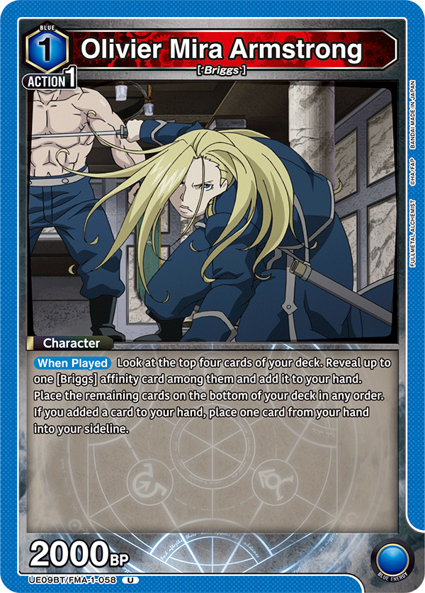 Olivier Mira Armstrong, UE09BT: FULLMETAL ALCHEMIST · UE09BT/FMA-1-058