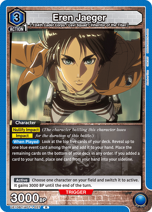 Eren Jaeger, UE10BT: Attack on Titan · UE10BT/AOT-1-027